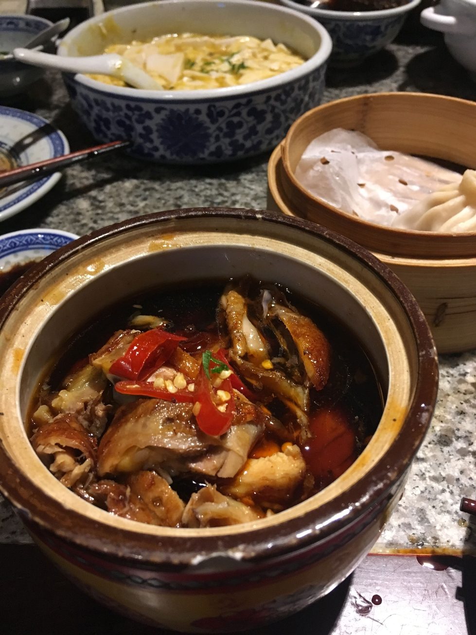 Spicy Chicken in a small dish